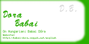 dora babai business card